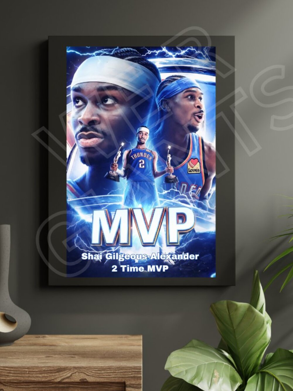 Shai Gilgeous-Alexander 2 Time MVP 11x17 Art Print